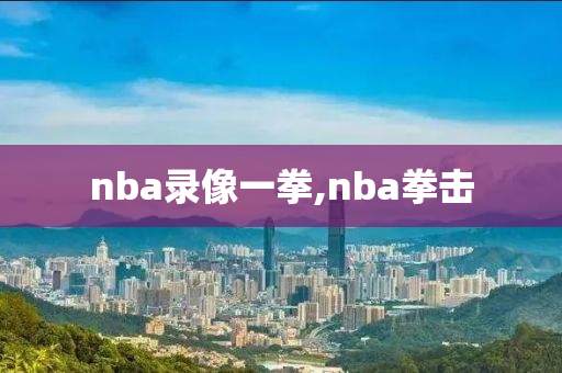 nba录像一拳,nba拳击